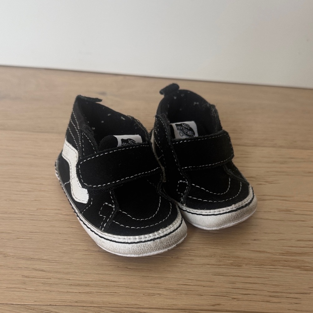 Vans Black and White Baby Walker Shoes